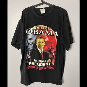 Obama t shirt first black President 2XL vintage